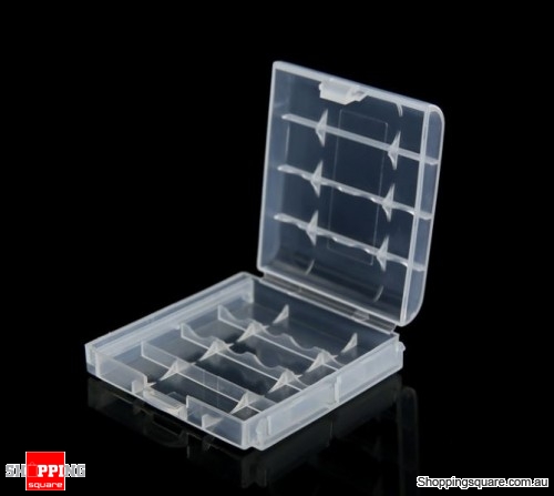 Clear Plastic AA AAA Battery Box Storage Case Cover Batteries Holder