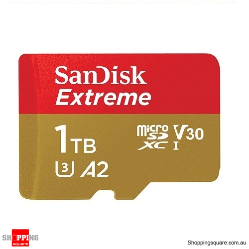 SanDisk Extreme 1TB micro SD SDXC UHS-I U3 V30 A2 160MB/s 4K Ultra HD Memory Card