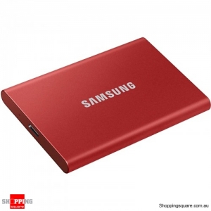 Samsung T7 500GB Portable SSD USB 3.2 Gen2 (10Gbps) Up to 1050MB/s - Metallic Red Colour
