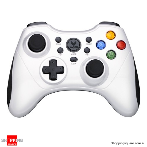 Rapoo V600S Gamepad 2.4G Wireless Connection Game Controller X/D/A Three-mode Ergonomic Vibration Shock - White Colour