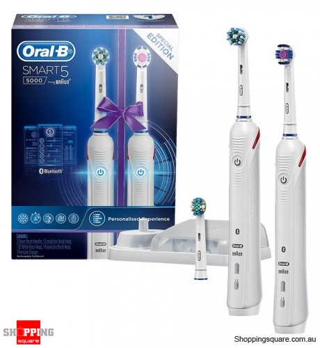Oral B Smart 5000 Rechargeable Electric Toothbrush Special Edition - Double Pack