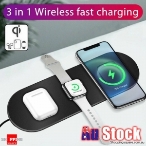 Wireless Charger Magnetic Stand Charging Station Pad for Apple Watch iPhone Pods