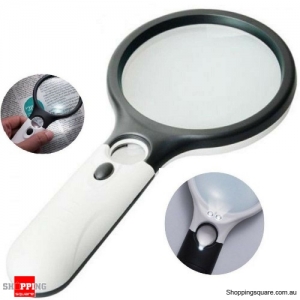 45X Magnifying Glass Handheld Magnifier Reading Clarity Loupe With 3LED Light