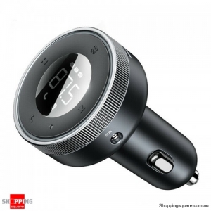 Baseus Bluetooth 5.0 Radio MP3 Car Kit Wireless FM Transmitter Dual USB Charger