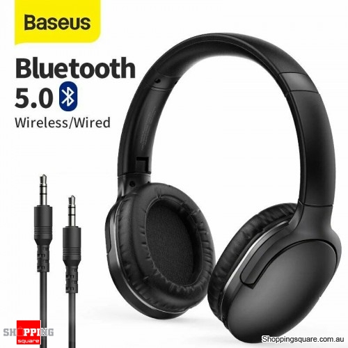 Baseus Wireless Headphones Noise Cancelling Bluetooth 5.0 Stereo Over Ear Headset - Black Colour