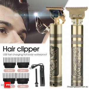 Men's USB Electric Hair Clippers Trimmer Beard Shaver Cordless Groomer Kit