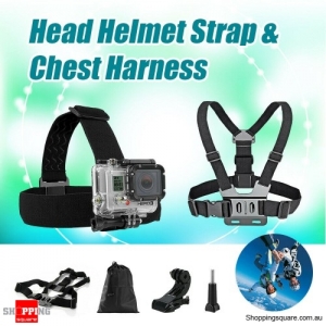 Head Helmet Strap Chest Harness Mount GoPro 10 9 8 7 6 5 Go Pro Accessorises Chesty