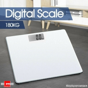 Electronic Digital Glass Body Bathroom Scale 180KG Gym Weight Clear Glass