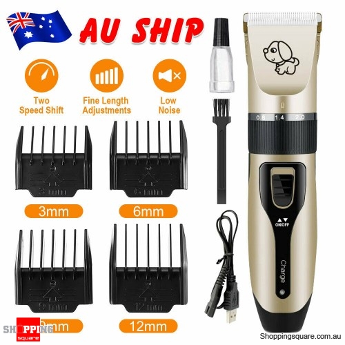 Dog Clippers Cat Pet Electric Groomer New Cordless Shaver Comb Kits Hair Trimmer