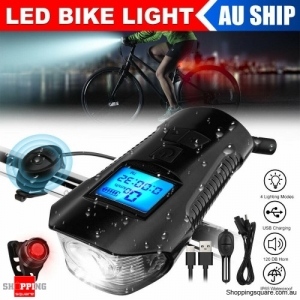Bright Bicycle Bike Light Set USB Rechargeable Waterproof Headlight Front Rear