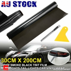 Light Smoke Black Car Vinyl Wrap Tint Film Headlights Tail lights Tools Kit