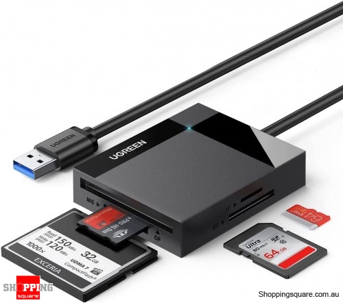 UGREEN 4 in 1 USB 3.0 SD TF CF MS Memory Card Reader