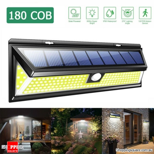 180 COB LED Solar Powered Motion Sensor Garden Security Light Outdoor Wall Lamp
