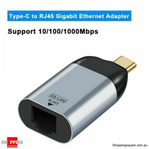 Type C Male to RJ45 Gigabit Ethernet Adapter