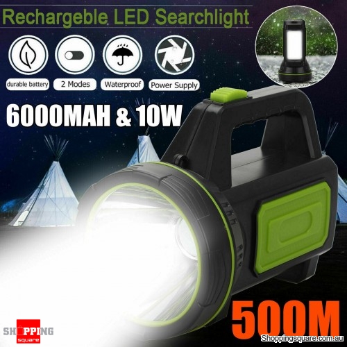 LED Searchlight Spotlight USB Rechargeable Hand Torch Work Light Lamp