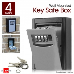 Outdoor High Security Wall Mounted Key Safe Box Code Secure Lock Storage 4 Digit