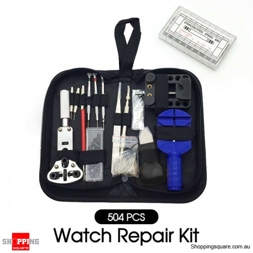 Watch Repair Tool Kit 504Pcs Watchmaker Back Case Opener Spring Pin Bars Remover