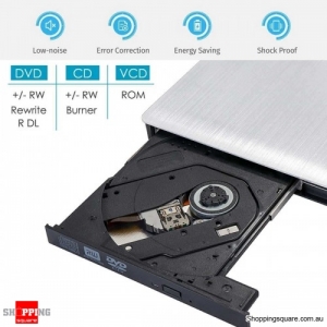 Type-C USB 3.0 Slim Portable External DVD-RW CD-RW Drive Burner Reader Player