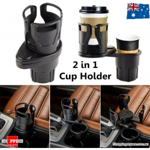 Adjustable 2in1 Car Seat Cup Holder Water Bottle Drink Coffee Cleanse Storage