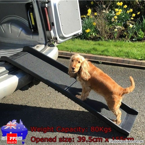 Foldable Car Dog Pet Ramp Steps Light Weight Ladder SUVs Vans Portable Stairs
