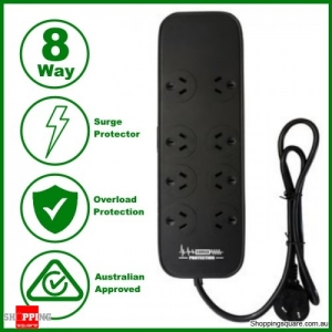 8-Way Power Board Outlet Surge Protector SAA Approved