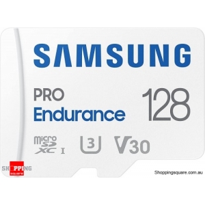 New Samsung PRO Endurance 128GB microSDXC UHS-I U3 100MB/s Video Monitoring Memory Card with Adapter (MB-MJ128KA)