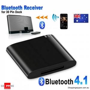 Bluetooth 4.1 Music Audio Adapter Receiver 30 Pin Dock Speaker for iPhone iPod