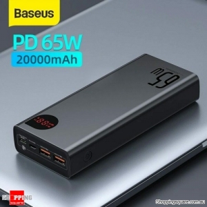 Baseus 65W 20000mAh Power Bank Quick Charging Powerbank Portable Charger For phone Laptop