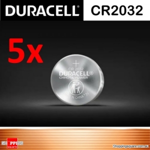 5x Genuine Duracell CR2032 Lithium Coin Battery 3V