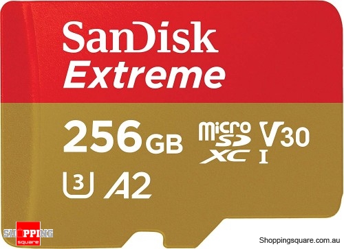 2022 New SanDisk 256GB Extreme microSDXC UHS-I C10 U3 V30 A2 Memory Card 190MB/s (SDSQXAV-256G)