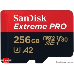 2022 New SanDisk Extreme Pro 256GB microSDXC Memory Card UHS-I U3 V30 A2 4K Full HD 200MB/s (SDSQXCD-256G)