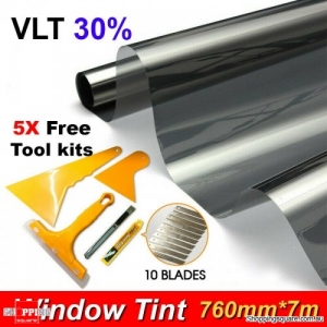 760mm*7m AU SHIP Car Home Window Tint Film Black Roll 30% VLT Tinting Tools Kit