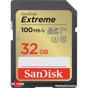 2022 New SanDisk Extreme SDHC UHS-I SD Card C10 U3 V30 4K UHD 32GB 100MB/s (SDSDXVT-032G)