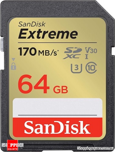 2022 New SanDisk Extreme SDXC UHS-I SD Card C10 U3 V30 4K UHD 64GB 170MB/s (SDSDXV2-064G)