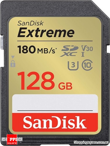 2022 New SanDisk Extreme SDXC UHS-I SD Card C10 U3 V30 4K UHD 128GB 180MB/s (SDSDXVA-128G)