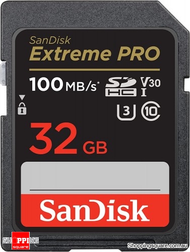 2022 New SanDisk Extreme PRO SDHC UHS-I SD Card C10, U3, V30, 4K UHD 32GB 100MB/s (SDSDXXO-032G)