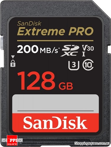 2022 New SanDisk Extreme PRO SDXC UHS-I SD Card C10, U3, V30, 4K UHD 128GB 200MB/s (SDSDXXD-128G)