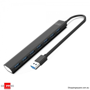 Multi USB 3.0 Hub 7-Port High Speed 5Gbps Slim Compact Expansion Smart Splitter
