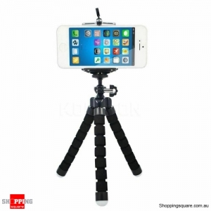 Mini Flexible Octopus Tripod Universal Holder for Cell Phone iPhone Camera - Black