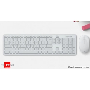 Microsoft Bluetooth Desktop Wireless Keyboard and Mouse Bundle - White