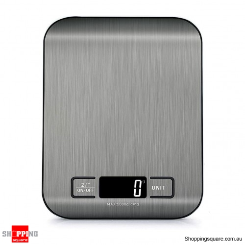 5kg 1g Electronic Digital Stainless Steel Kitchen Scale Postal Scales backlit