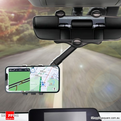 Car Phone Holder Truck Rearview Mirror Mount 360° Rotation For Mobile GPS Phone
