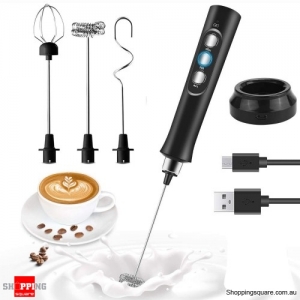 Electric Kitchen Foamer Milk Frother Rechargeable Egg Beater Whisk Mixer Tool