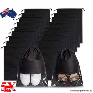 5PCS Portable Shoes Bag Travel Storage Pouch Drawstring Bags Non-woven Shoes Bag