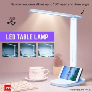 Touch LED Desk Lamp USB Ports Study Reading Table Light Bed Dimmable Foldable