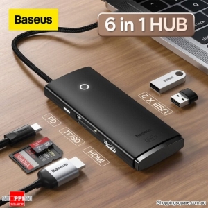 Baseus 6 in 1 USB-C Type C HD Output 4K HDMI USB 3.0 Adapter HUB For MacBook Pro