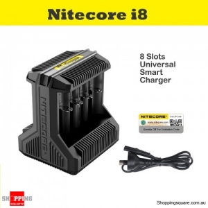 NITECORE i8 Battery Charger ,8 channels,18650,26650,NiMh/NiCd AA, AAA, AAAA