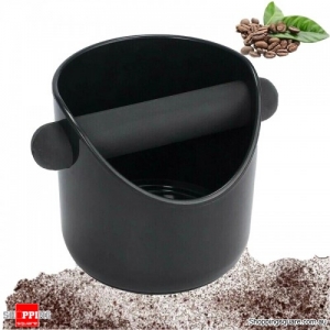 Coffee Waste Container Grinds Knock Box Tamper Tube Bin Black Bucket