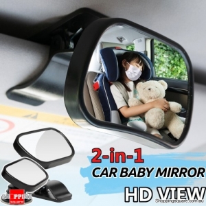 Suction Cup Sun Visor Mount Baby Safety Car Mirror Ward Wide Universal Rear View