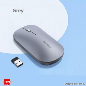UGREEN Mouse 4000 DPI 2.4G Wireless Mice 40db Silent Click For MacBook Pro M1 M2 iPad Tablet Computer Laptop PC - Grey